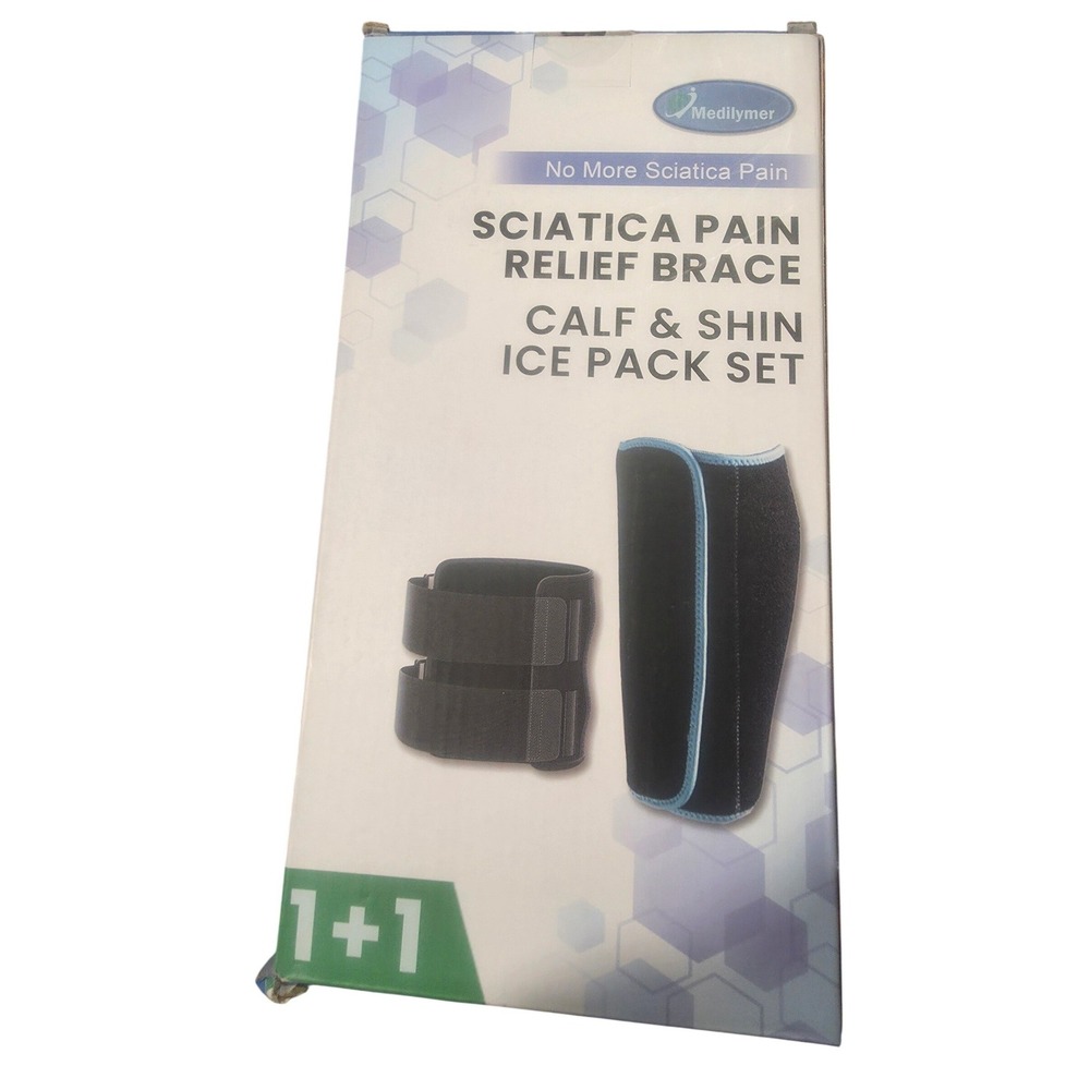 Medilymer Sciatica Pain Relief Brace Calf Shin Ice Pack Set